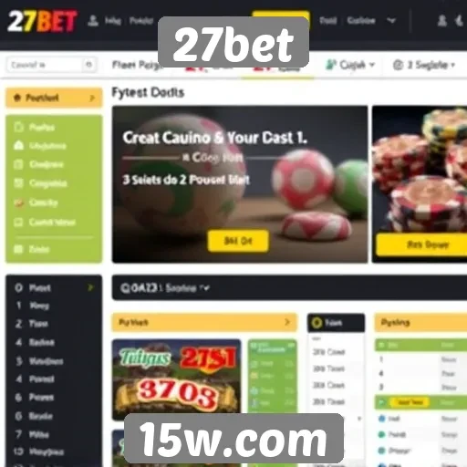 Interface do usuário do site 27bet